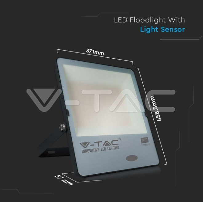 Proiettore led con sensore crepuscolare V-tac 200W 4000K nero VT-272 - 20182 04
