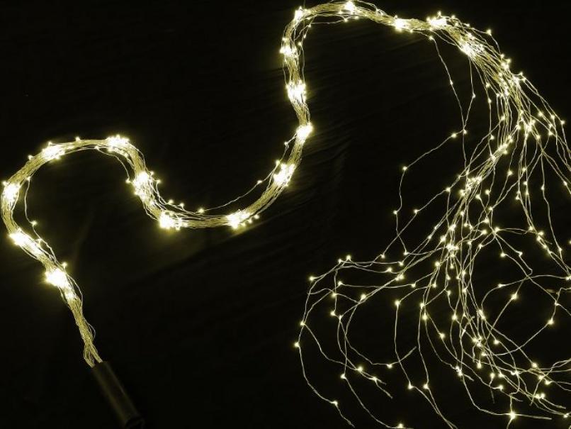 giocoplast natale cascata 480 led bianco caldo giocoplast 14521583-su filo di rame-3 metri - foto 1