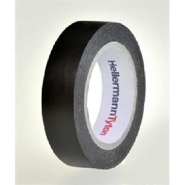 hellermanntyton hellermann tyton helatape flex 15 - nastro isolante in pvc multiuso colore nero 710-00104 - foto 1