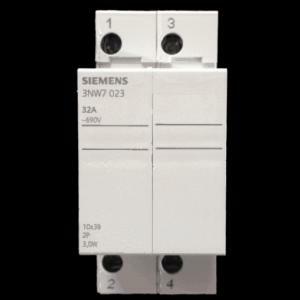 Base porta fusibili 2 poli 32a 10x38 3nw7023