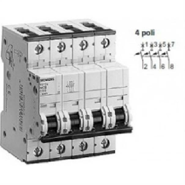 siemens siemens interruttore magnetotermico 4p 32a 10ka curva c 5sy4432-7 - foto 1