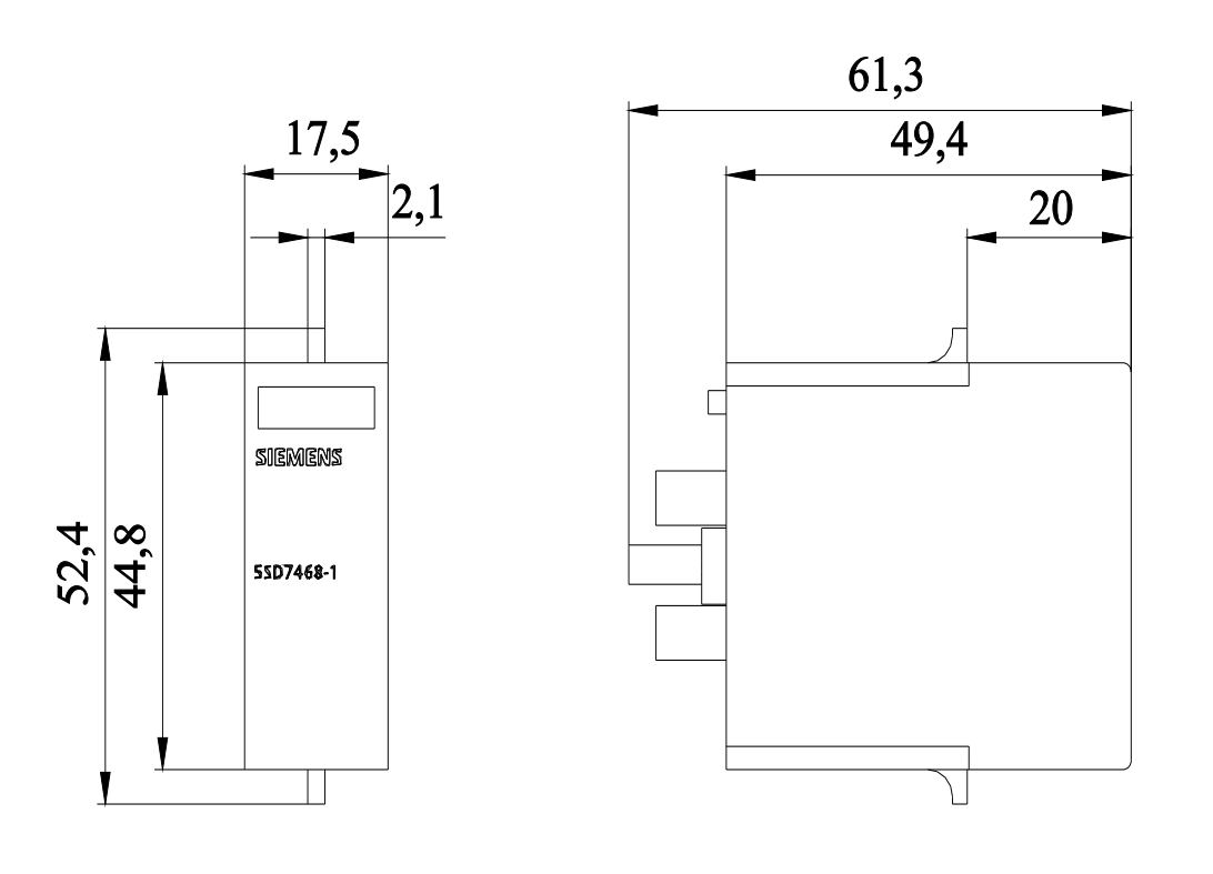Cartuccia estraibile tipo 2 Siemens per scaricatore di sovratensioni - 5SD74681 02