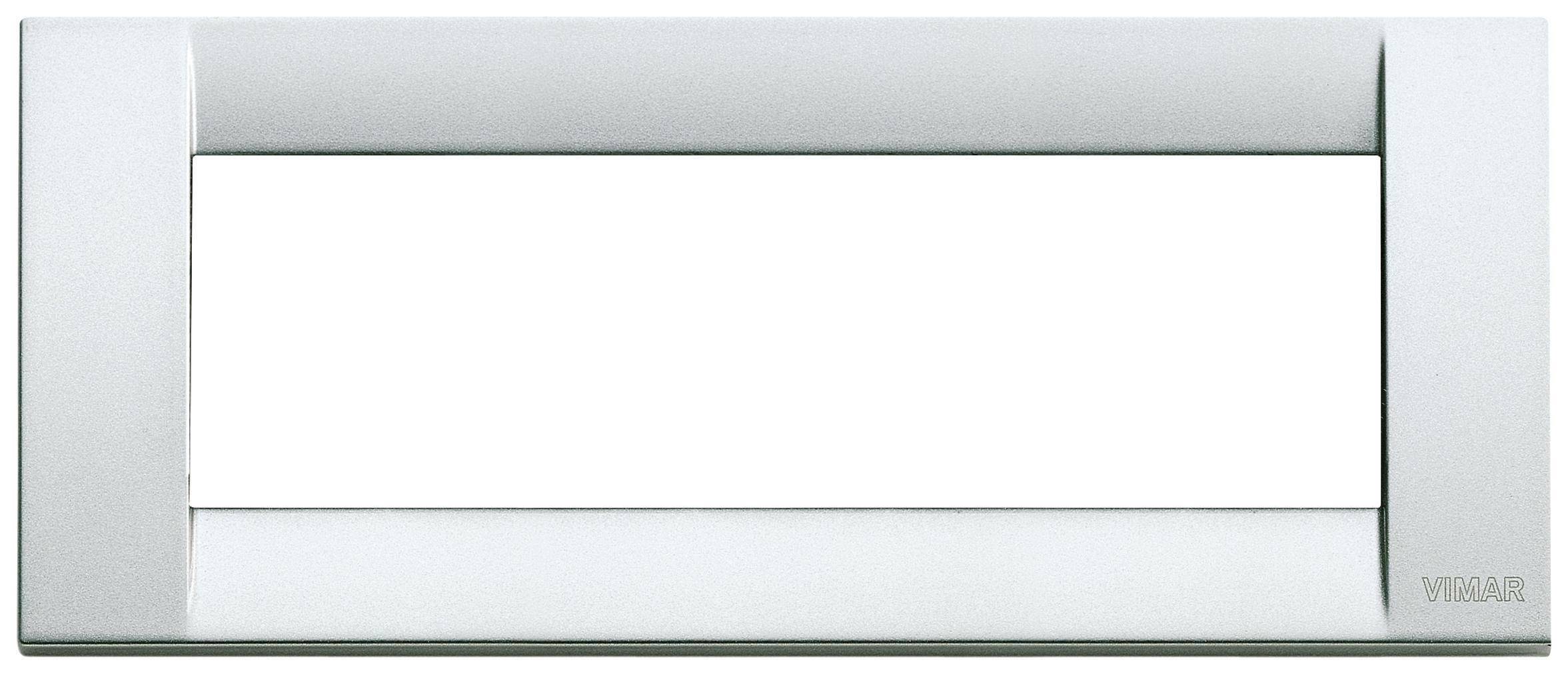 vimar vimar idea placca 6 posti colore argento metallizzato 16736.21 - foto 1