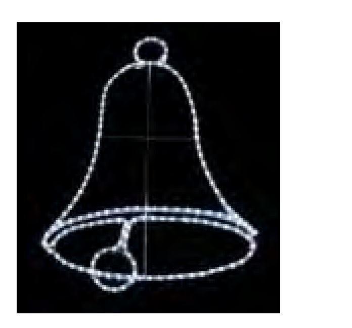 giocoplast natale campana led 80cm giocoplast 17520646-con tubo led bianco - foto 1