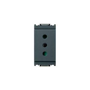 Presa 2x10a sicury colore grigio serie idea 16201