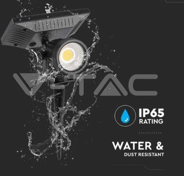v-tac picchetto led solare v-tac 6661 vt-952-2w 4000k ip65 - foto 2