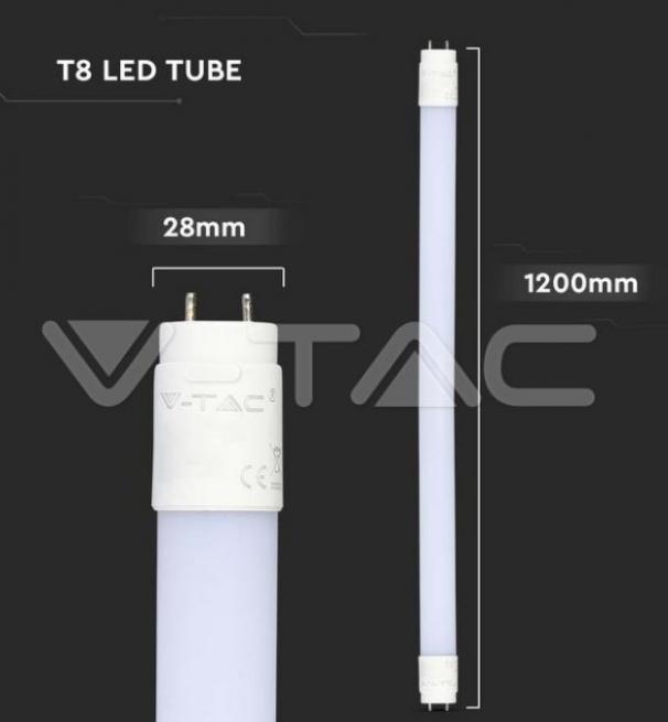 v-tac tubo led v-tac 21673 vt-122-chip samsung- 16,5w g13 6500k 120cm - foto 3