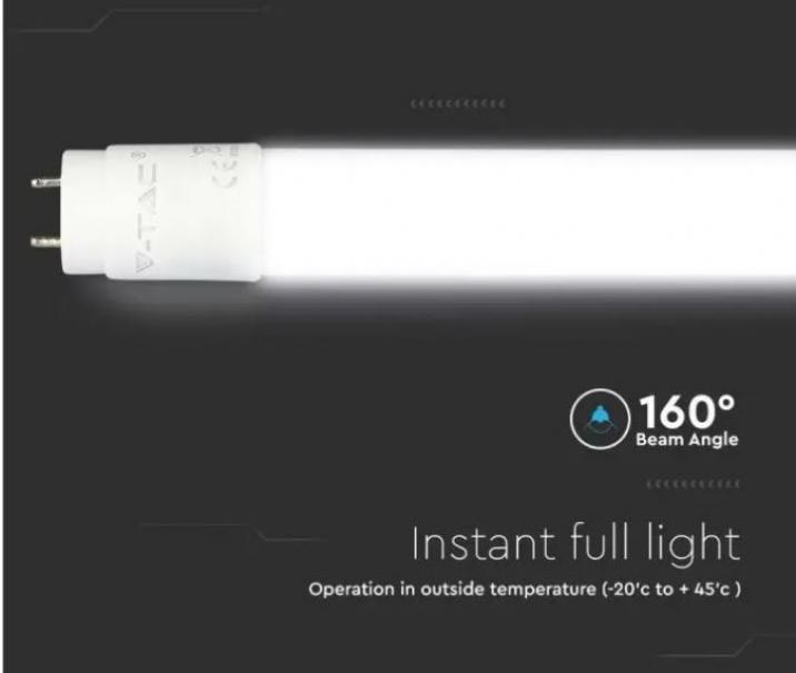 v-tac tubo led t8 v-tac 21687 vt-062-chip samsung-7,5w 6500k 60cm - foto 2