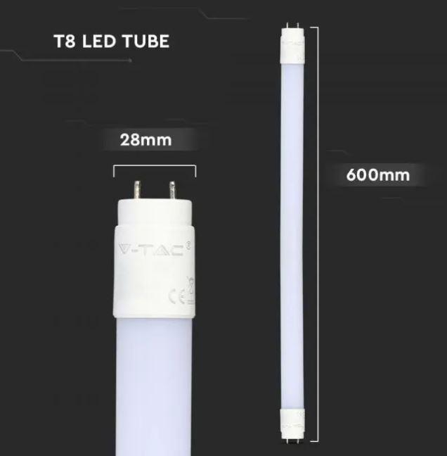 v-tac tubo led t8 v-tac 21687 vt-062-chip samsung-7,5w 6500k 60cm - foto 3