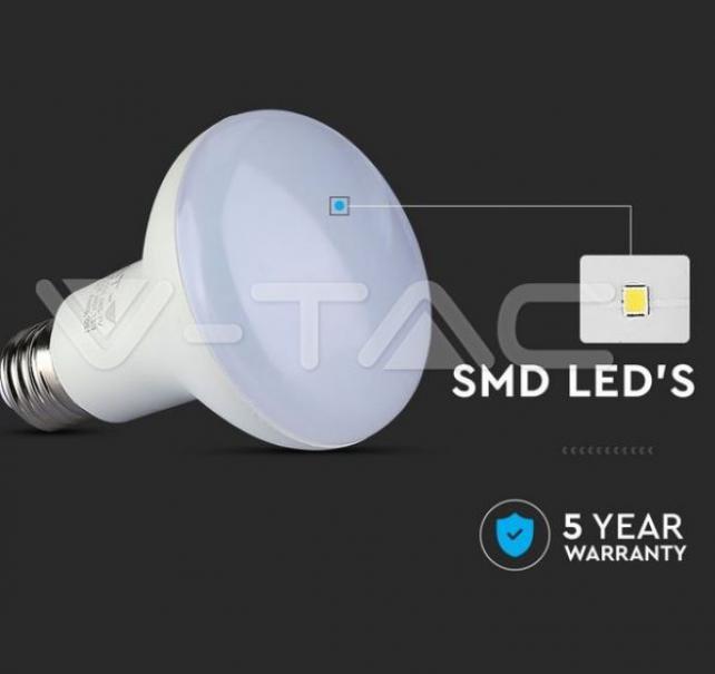 v-tac lampadina led r80 v-tac 21135 vt-280-chip samsung-e27 11w 3000k - foto 3