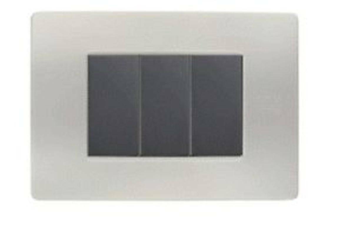 simon urmet simon urmet flexa placca in tecnopolmero 3 moduli colore polvere 11803.pv - foto 1
