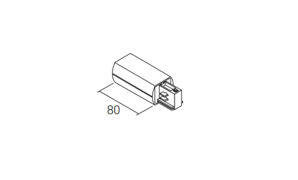 Alimentatore destro Ivela per binari trifase tondi LKM bianco - 7602-10-W30 01