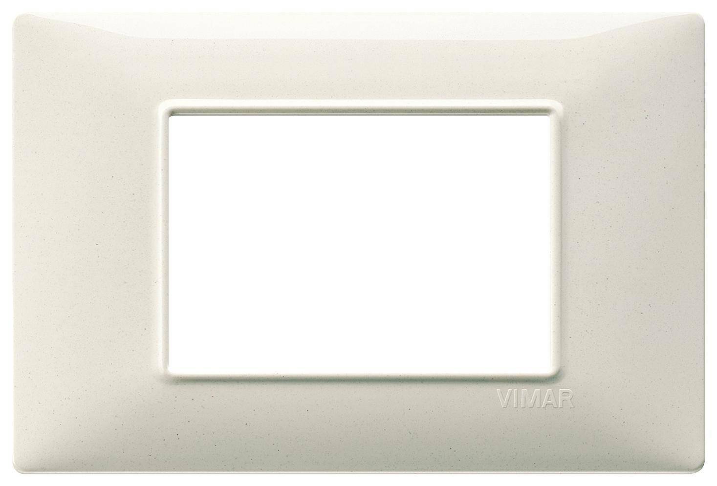 vimar vimar plana placca 3 moduli tecnopolimero colore bianco granito 14653.06 - foto 1