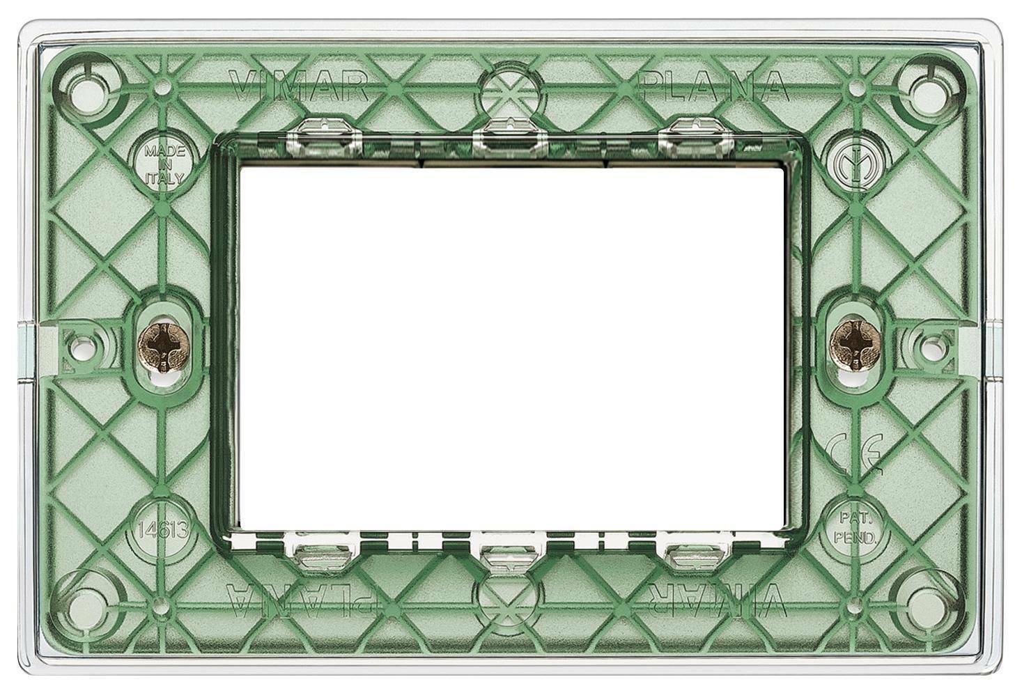 vimar vimar plana placca 3 moduli tecnopolimero colore reflex aria 14653.42 - foto 1