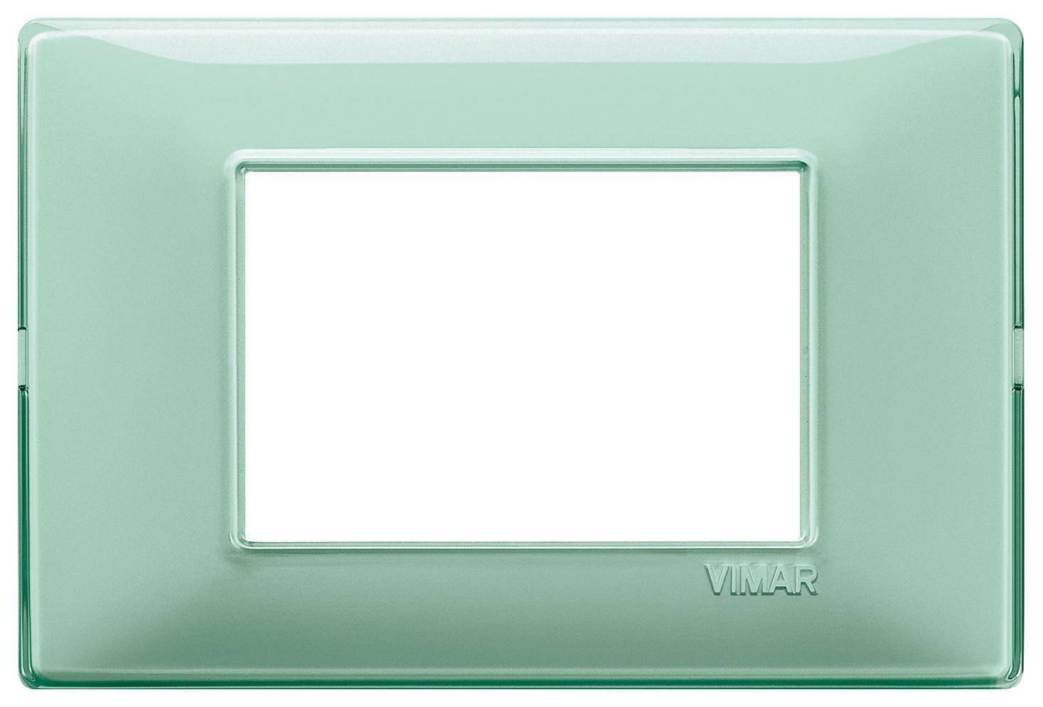 vimar vimar plana placca 3 moduli tecnopolimero colore reflex menta 14653.44 - foto 1