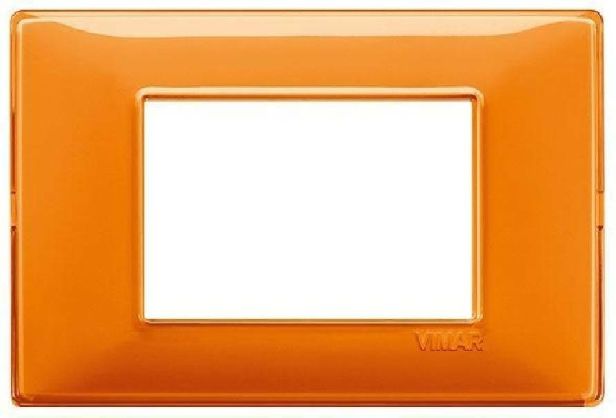 vimar vimar plana placca 3 moduli tecnopolimero colore reflex arancio 14653.48 - foto 1