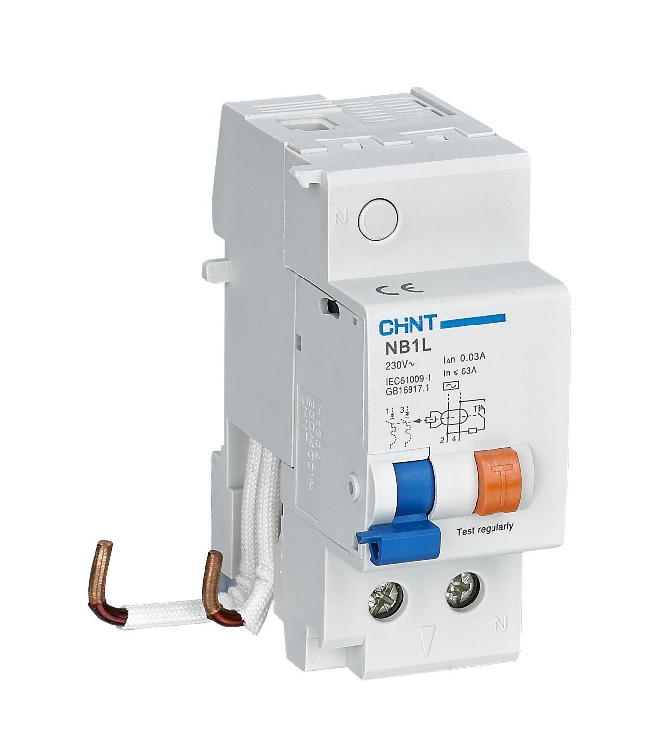 chint chint blocco differenziale tipo ac 4p 63a 500ma nb1l-40 51651 - foto 3