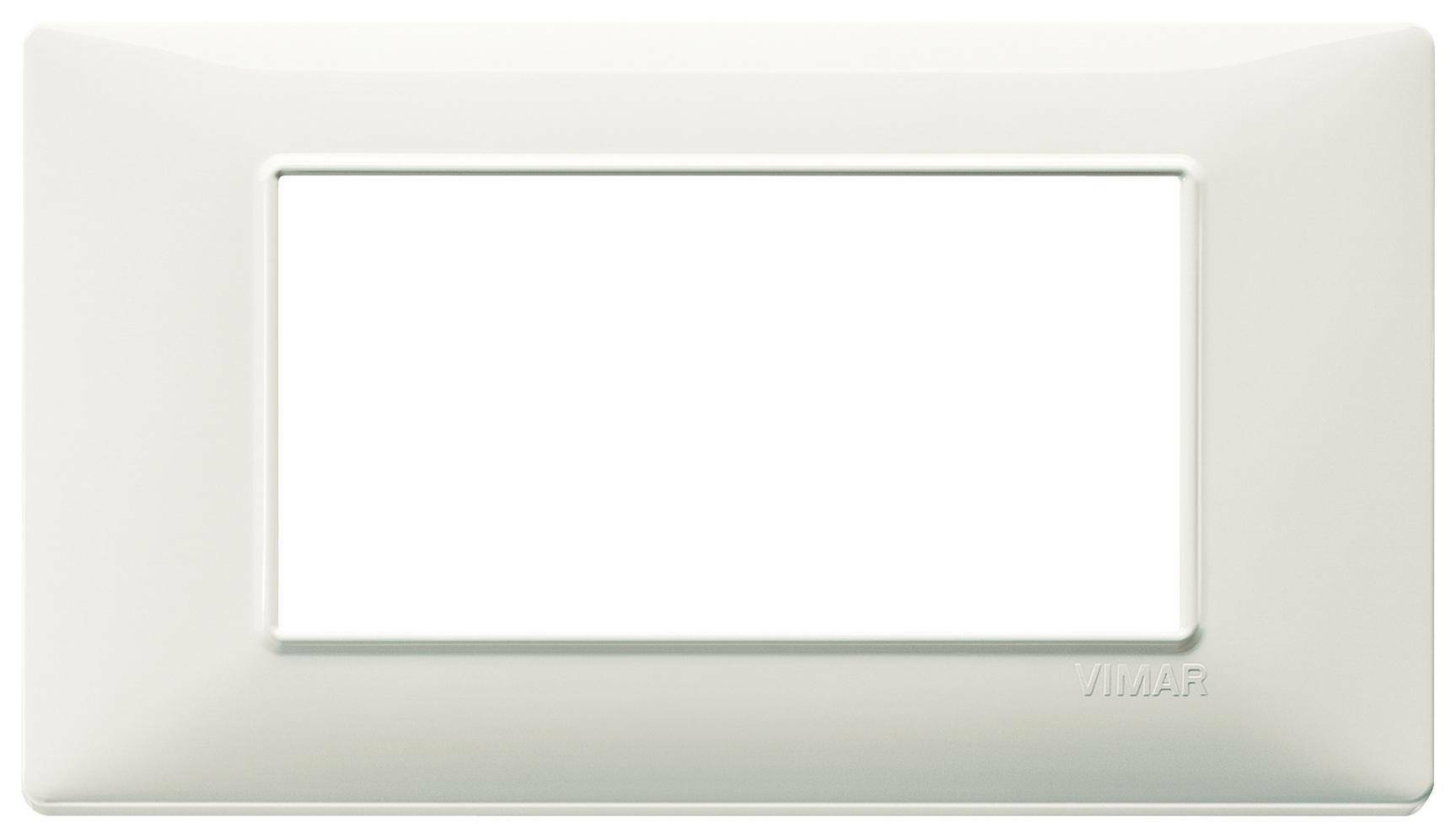 vimar vimar plana placca 4 moduli tecnopolimero colore  avorio 14654.02 - foto 1