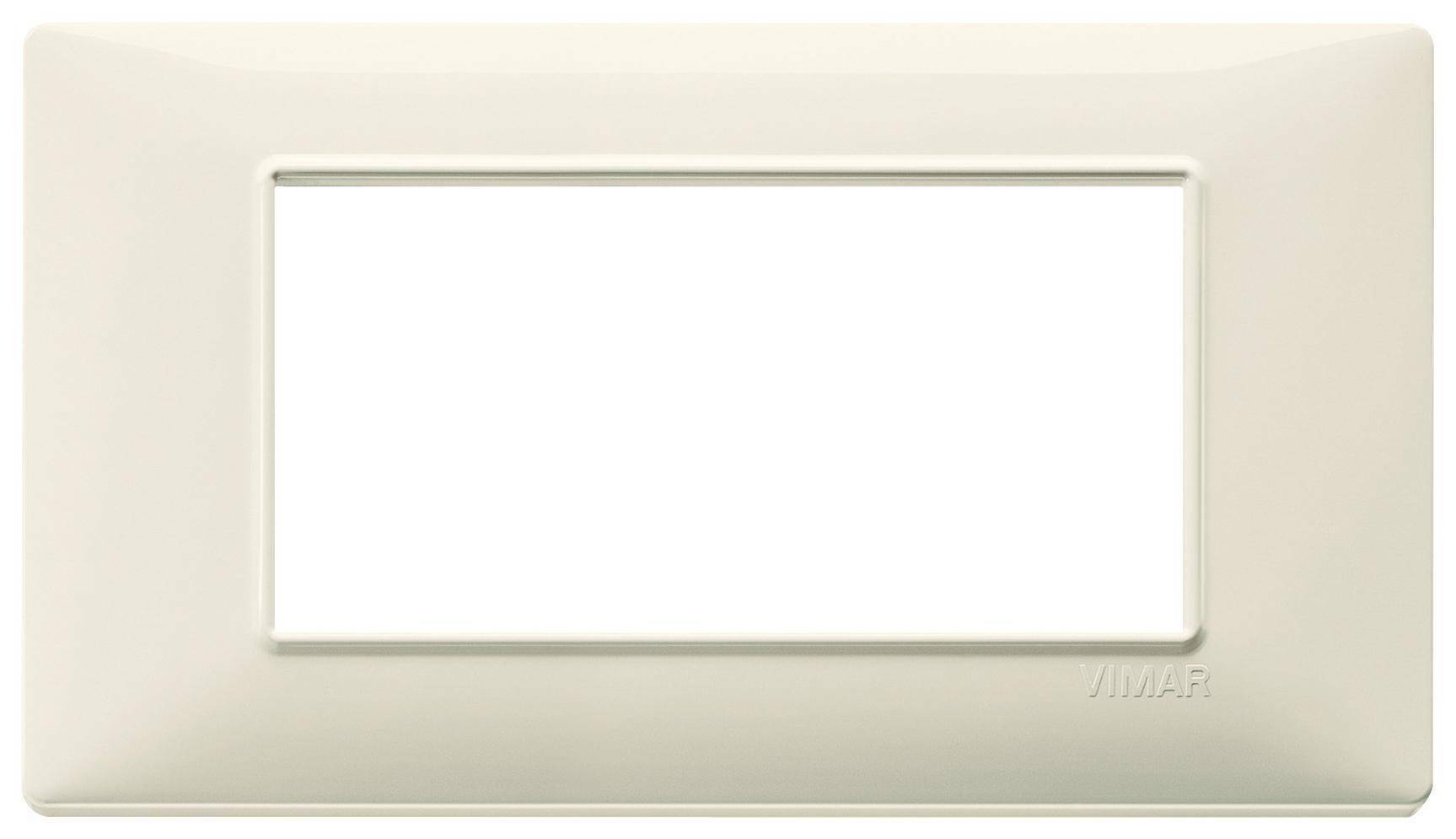 vimar vimar plana placca 4 moduli tecnopolimero colore beige 14654.03 - foto 1