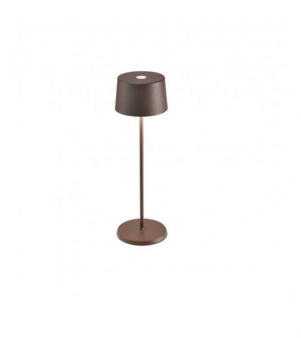 dkl italia lampada da tavolo led idea dkl dol61082abr-ricaricabile-3,3w 3000k ip65-corten - foto 1