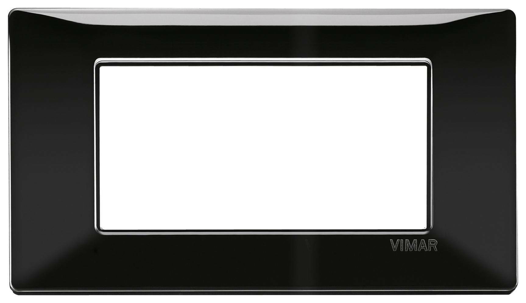vimar vimar plana placca 4 moduli tecnopolimero colore nero 14654.05 - foto 1