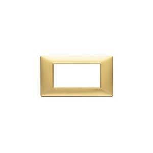 Plana placca  4 moduli tecnopolimero colore oro opaco 14654.25