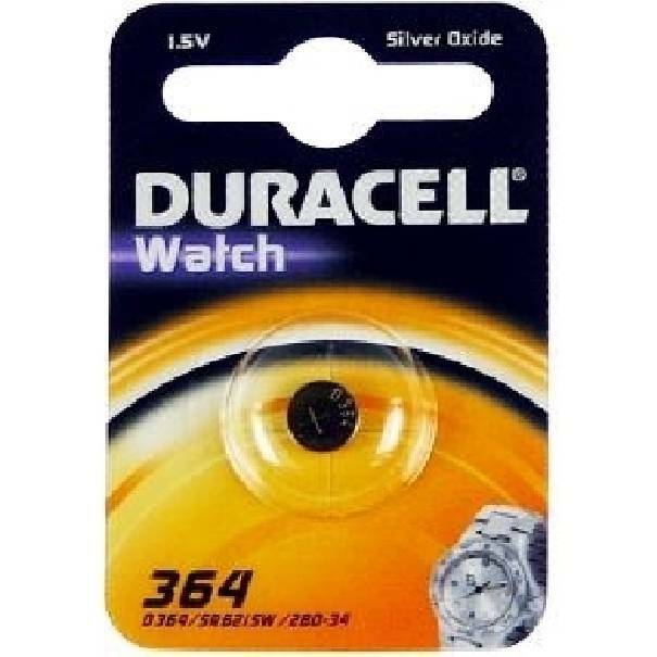 duracell duracell pila 364 a bottone 1,5v argento per orologi d364 - foto 1