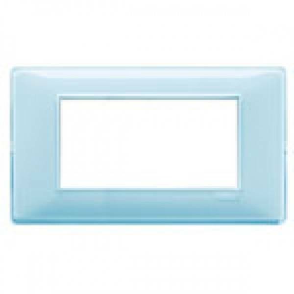 vimar vimar plana placca 4 moduli tecnopolimero colore reflex acqua 14654.45 - foto 1