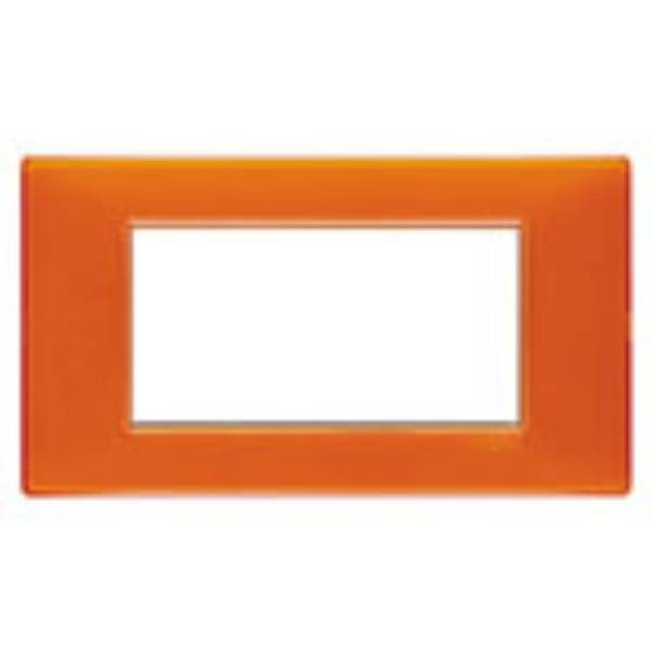vimar vimar plana placca 4 moduli tecnopolimero colore reflex  arancio 14654.48 - foto 1
