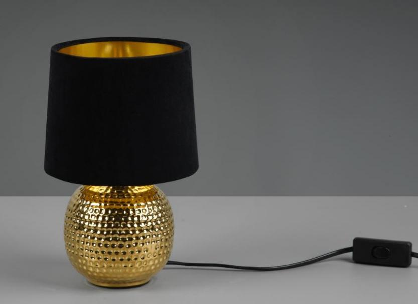 trio lighting lampada da tavolo sophia trio lighting r50821002-oro e nero - foto 1
