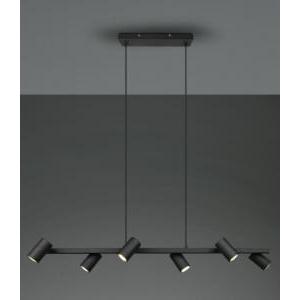 Sospensione marley  302400632-nero opaco- 6x gu10