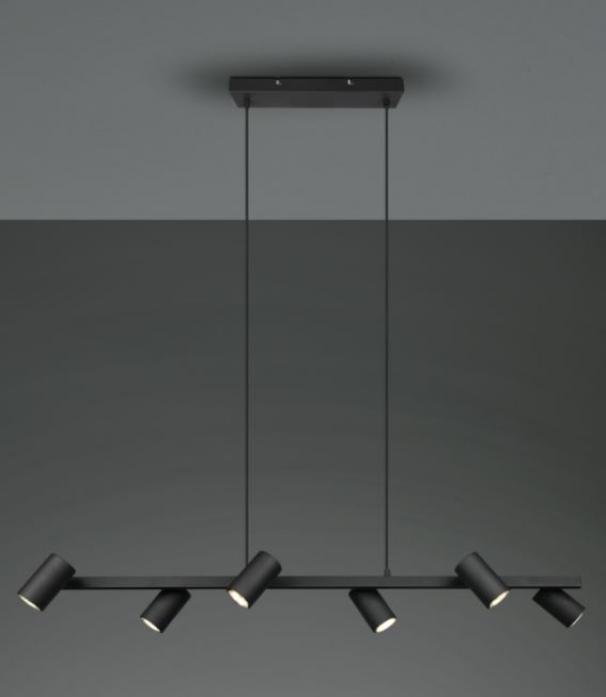 trio lighting sospensione marley trio lighting 302400632-nero opaco- 6x gu10 - foto 1