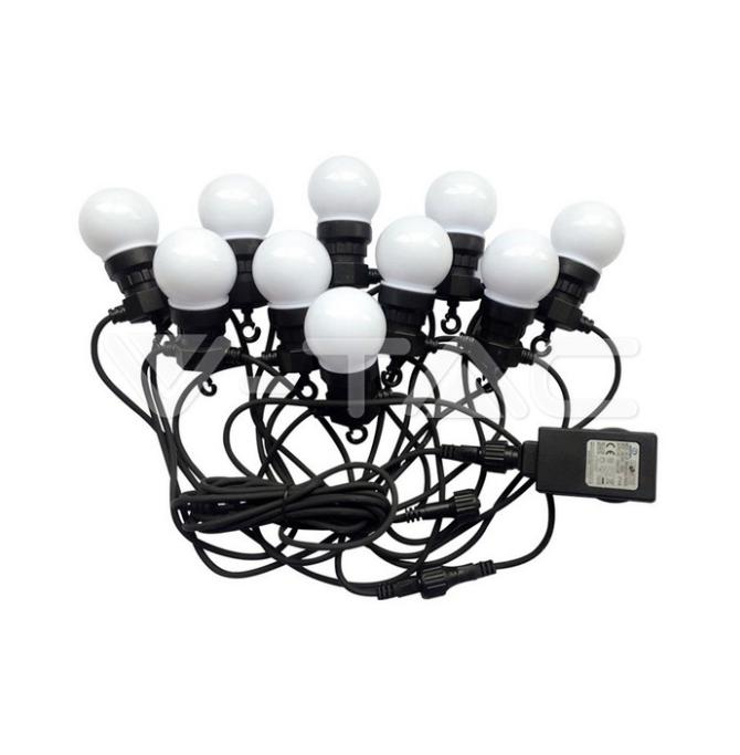 Catenaria led V-tac 5 metri 10 lampadine 24V 0,5W 3000K VT-70510 - 7436 - 217436 01