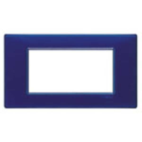 vimar vimar plana placca  4 moduli tecnopolimero colore reflex zaffiro 14654.50 - foto 1