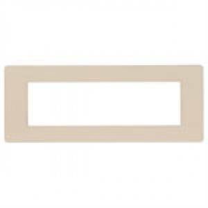 Plana placca  7 moduli tecnopolimero colore beige 14657.03