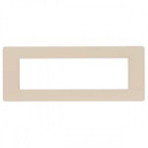 vimar vimar plana placca  7 moduli tecnopolimero colore beige 14657.03 - foto 1