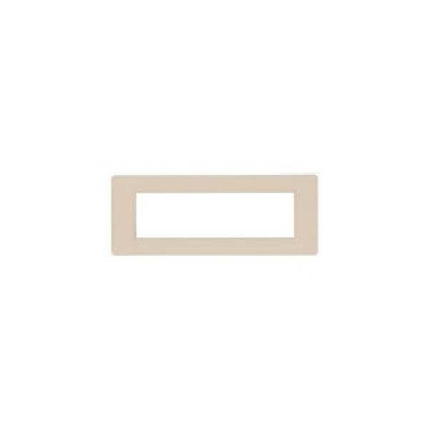vimar vimar plana placca  7 moduli tecnopolimero colore beige 14657.03 - foto 3