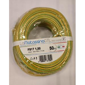 Cavo unipolare fs17  mfs171,5gv50-1,5mmq-50 metri- giallo verde