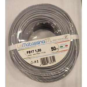 Cavo unipolare fs17  mfs171,5gr50-1,5mmq-50 metri-grigio