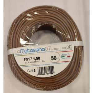 Cavo unipolare fs17  mfs171,5ma50-1,5mmq-50 metri-marrone