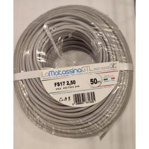 Cavo unipolare fs17  mfs172,5gr50-2,5mmq- 50 metri- grigio
