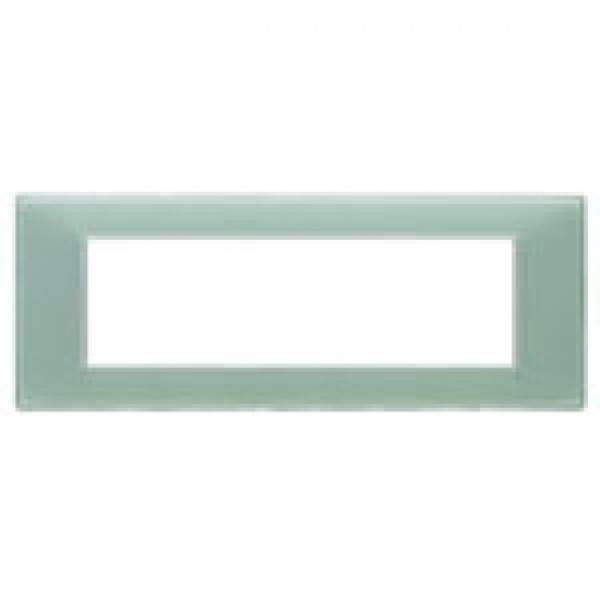 vimar vimar plana placca  7 moduli tecnopolimero colore  reflex menta 14657.44 - foto 1