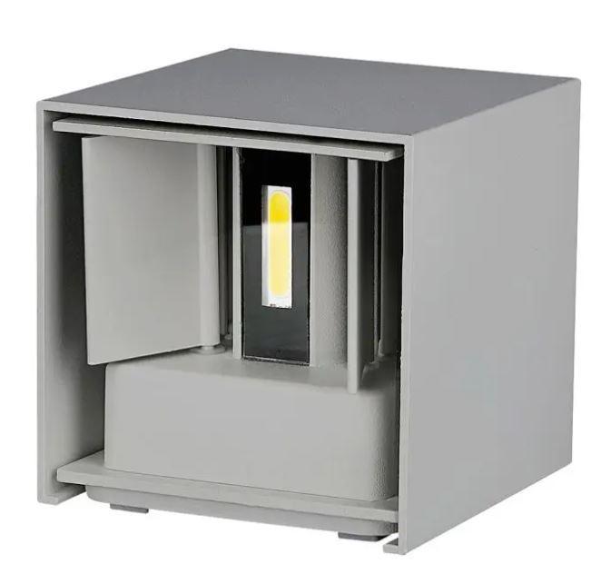 v-tac lampada da parete led v-tac 217080 vt-759-n - ip65 5w 3000k-grigio - foto 1