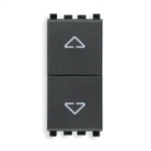 Serie eikon due pulsanti interbloccati no+no 10a colore antracite 20062