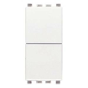 Eikon 2 pulsanti indipendenti no+no 10a colore bianco 20066.b