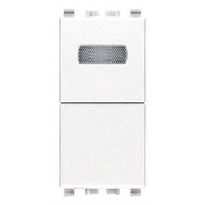 Eikon pulsante 1p no 10a + spia colore bianco 20068.b.b