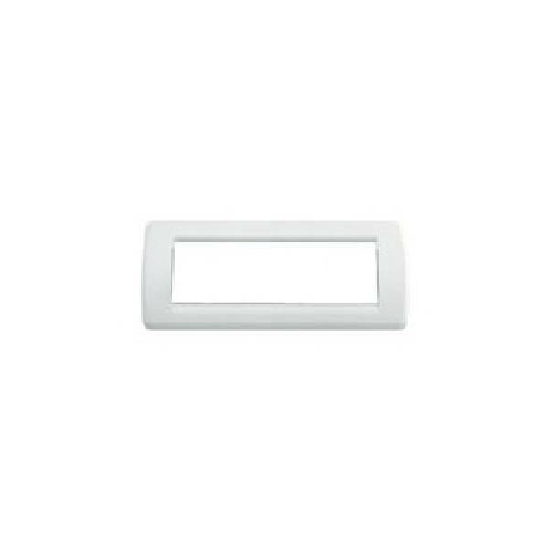vimar vimar placca 6 moduli rondo' bianco brillante serie idea 16766.01 - foto 1