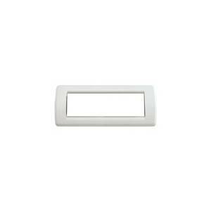 Placca 6 moduli rondo' bianca serie idea 16766.04