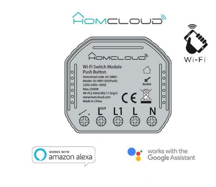 homcloud modulo pulsante intelligente homcloud as-sbm1- wifi da incasso - foto 1