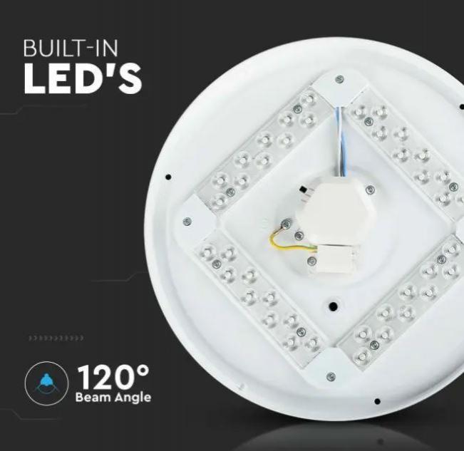 v-tac plafoniera led tonda opaca v-tac 217604 vt-8418-s-n -18w 3/4/6k ip20 - foto 2